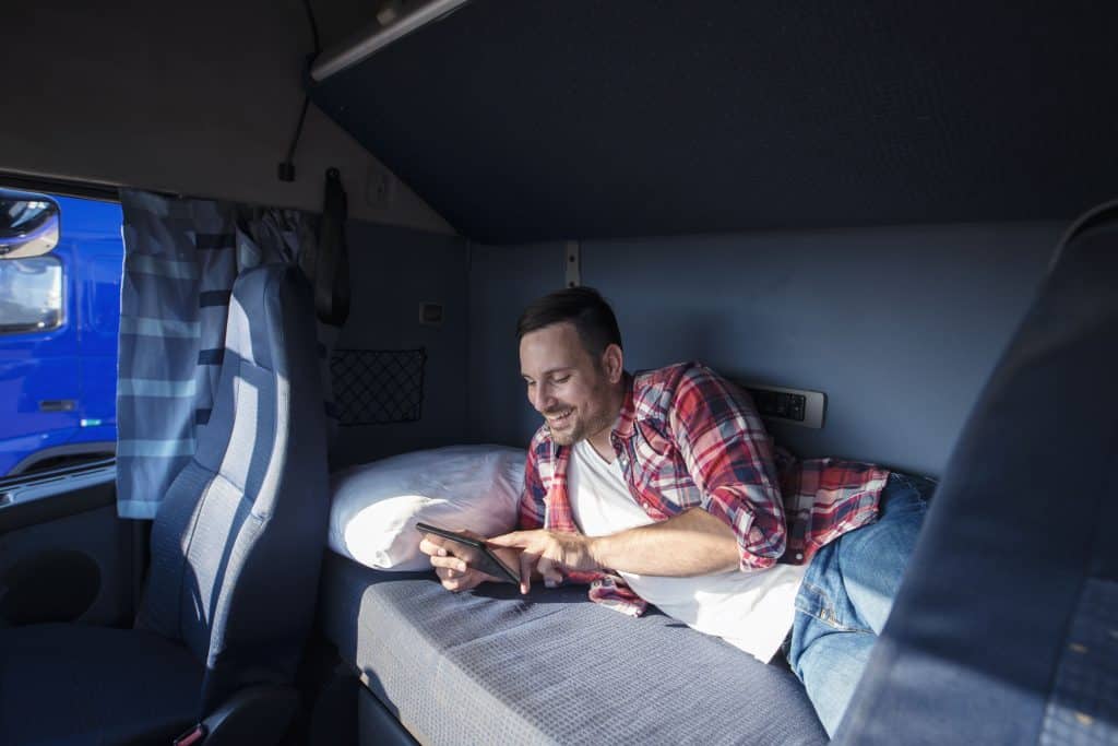 Image of a bed in a truck sleeper cab to highlight the increased comfort they now have