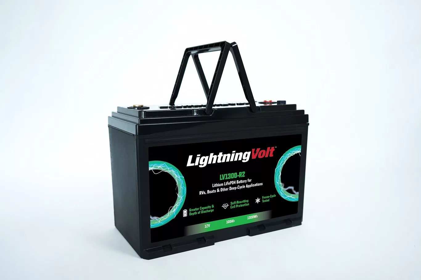 DL 12V 100Ah LiFePO4 Deep Cycle Lithium Battery for Trolling Motor Carts  Solar 10A LiFePO4 charger included